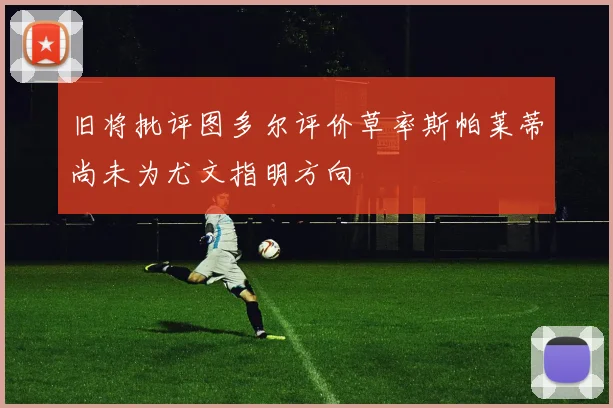 旧将批评图多尔评价草率斯帕莱蒂尚未为尤文指明方向